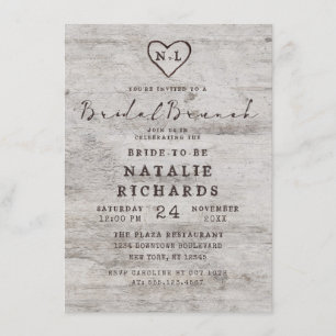 Convites Suecos entalados - Chá de Brunch Rustic Bridal