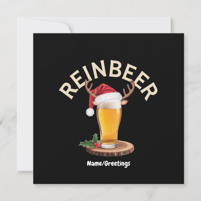 Convites Suéter de Natal Reinbeer Presente Engraçado de Cer (Frente)