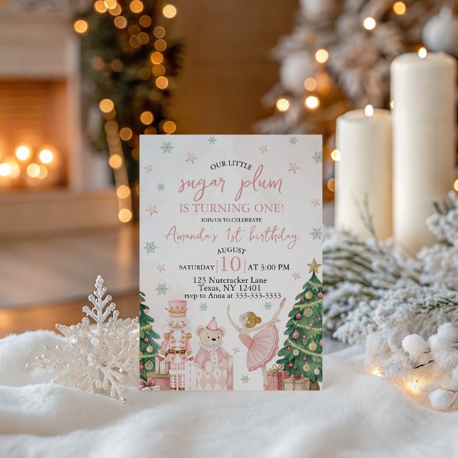 Convites Sugar Plum Nutcracker Birthday Invite (Criador carregado)