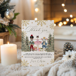 Convites Sugar Plum Nutcracker Thank You Card