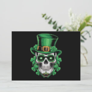Convites Sugar Skull Rua Patrick Day Lucky Shamrock