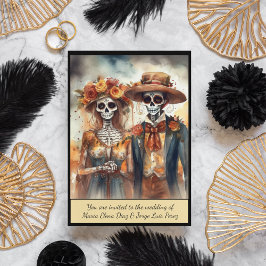 Convites Sugar Skull Swetheart, personalizado