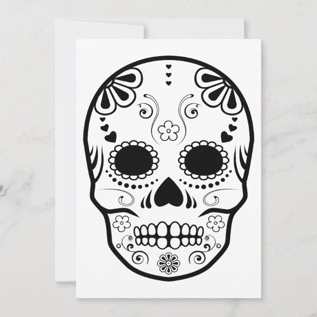 Convites sugar skullz : 1 (Frente)