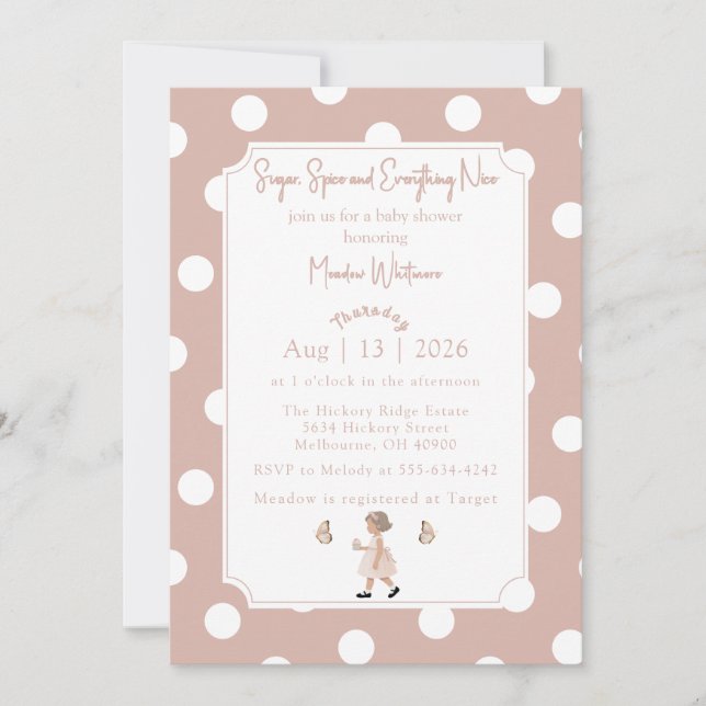 Convites Sugar, Spice & Everything Nice - Invitation (Frente)