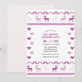 Convites Sugarplum & Snow Knit Feio Festa de Natal