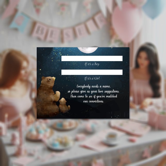 Convites Sugestões de Nomes para Bebês Jogo de Chá de Bebê (Criador carregado)