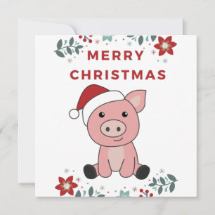 Convites Suínos de Feliz Natal