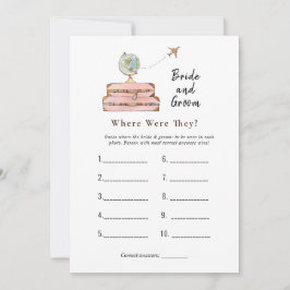 Convites Suitcase "Onde eles estavam" jogo de Chá de panela