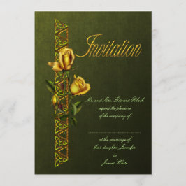 Convites Suíte de casamento de Rosas Ouros