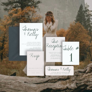Convites Suite de casamento para caligrafia moderna