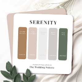 Convites Suite de Casamento Serenity | Placa da Paleta de S