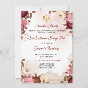 Convites Sukhmani Sahib Paath Invitation Card, Akhnda Path