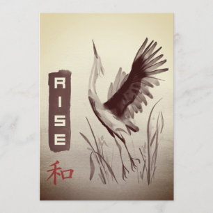 Convites Sumi-e Crane
