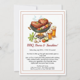 Convites Summer BBQ & Beer Party Invitation – Backyard Cook