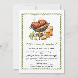 Convites Summer BBQ & Beer Party Invitation – Backyard Cook