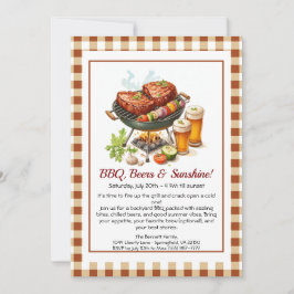 Convites Summer BBQ & Beer Party Invitation – Backyard Cook