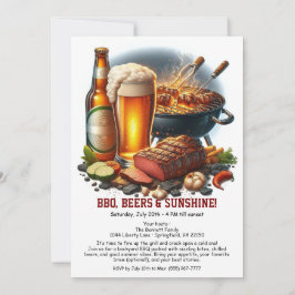 Convites Summer BBQ & Beer Party Invitation – Backyard Cook