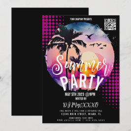 Convites Summer Beach Night Event Party Bar Club Flyer
