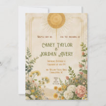 Summer Bloom Invitation Vintage Floral
