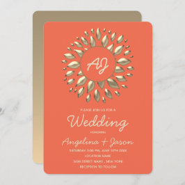 Convites Summer Coral Wedding