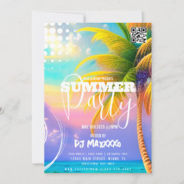 Convites Summer DJ Event Beach Party Club Flyer C