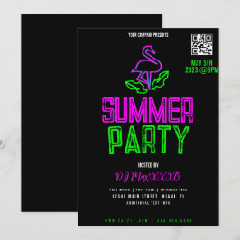 Convites Summer DJ Night Event Party Bar Club Flyer