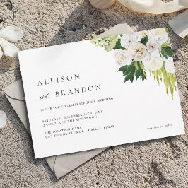 Convites Summer Elegant Greenery Casamento Floral