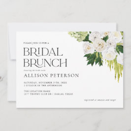 Convites Summer Elegant Greenery Floral Bridal Brunch