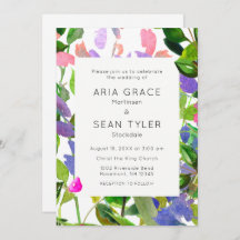 Summer Floral Watercolor Wedding