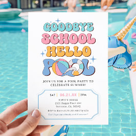 Convites Summer Goodbye School Hello Piscina Party