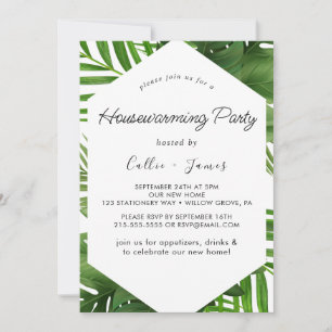 Convites Summer Greenery Diamond Wreath House Party