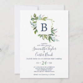 Convites Summer Greenery Monograma Wedding