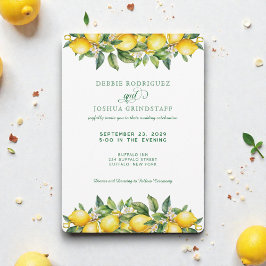 Convites Summer Lemon Citrus Fruit Wedding Invitation