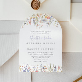 Convites Summer Multicolor Wildflower Boda Wedds
