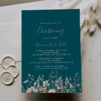 Summer Multicolor Wildflower Green Christening