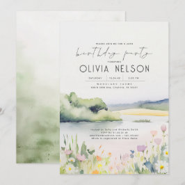 Convites Summer Nature e Festas de aniversário de flores se