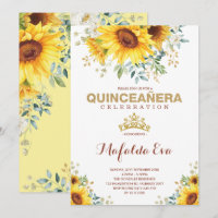 Summer Quinceanera Garden Girassóis 15 Aniversário