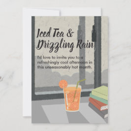 Convites Summer Rain Home Invitation-Cozy Minimal Aesthetic