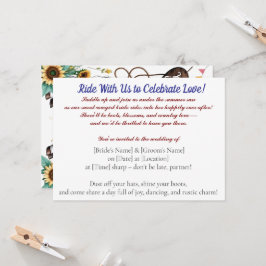 Convites Summer Ride to Forever – Cowgirl Wedding Bliss"