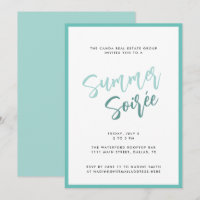 Summer Soiree Modern Script Corporate Summer Party