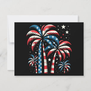 Convites Summer USA Flag 4 de julho