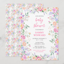 Summer Wildflower Chá de fraldas