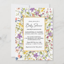 Convites Summer Wildflower Meadow Chá de fraldas