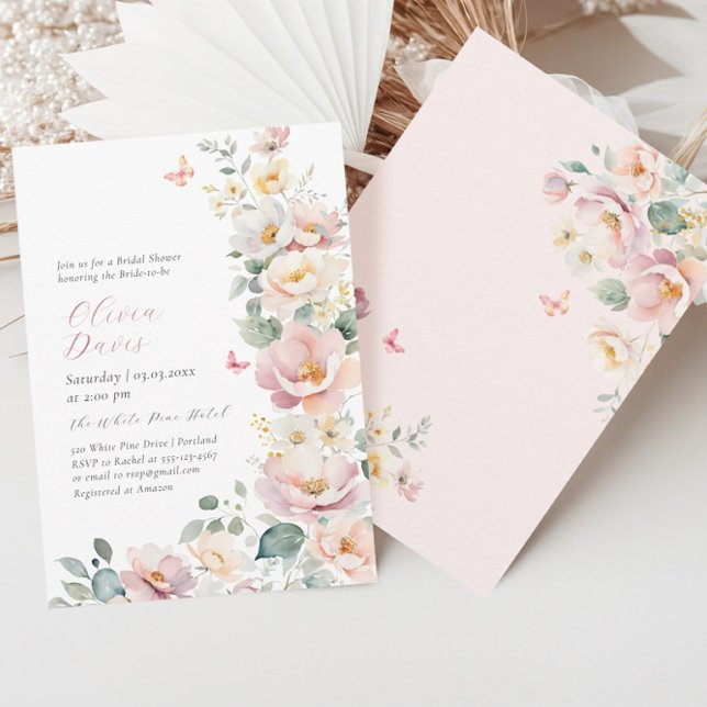 Convites Summer Wildflower Wreath Chá de panela (Criador carregado)