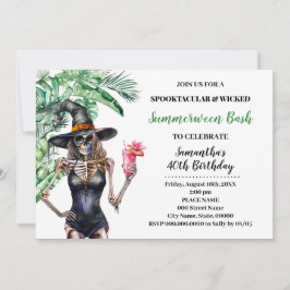 Convites SummerEntre Bruxas Piscina Bash Birthday