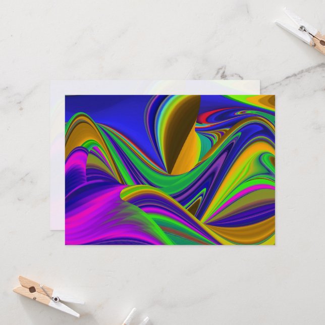 Convites Summerrainbow, Abstrato 3D Rainbowart (Frente/Verso In Situ)