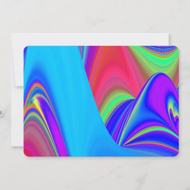 Convites Summersense, Abstrato 3D Rainbowart (Frente)