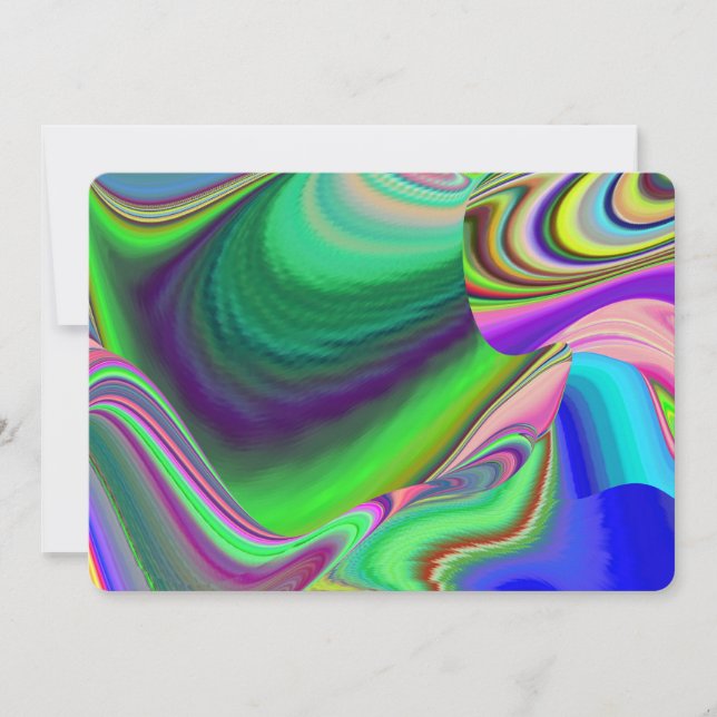 Convites Summersense, Abstrato 3D Rainbowart (Frente)