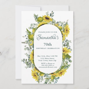 Convites Sunflower 70 Birday