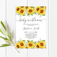Sunflower Baby in Bloom Chá de fraldas Girl